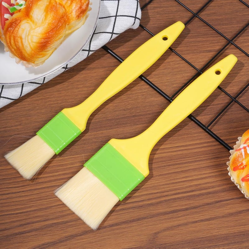 yeabwps Pastry Brushes Basting Oil Brush for Spreading butter, oil, or egg wash,Cooking Baking BBQ Oil Brush (2, 1in, 2in) - Image 4